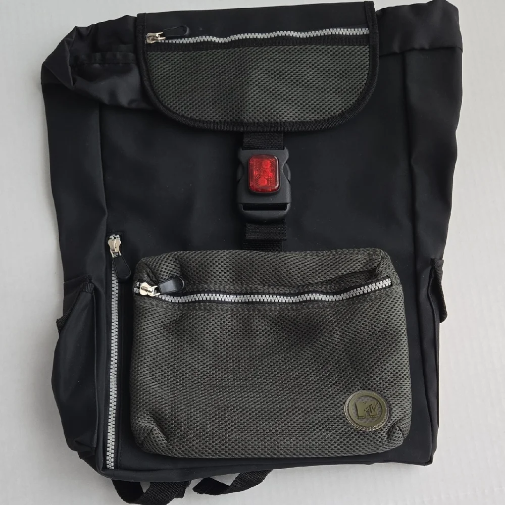 Vintage MTV Black and Gray Men's Backpack - NWT